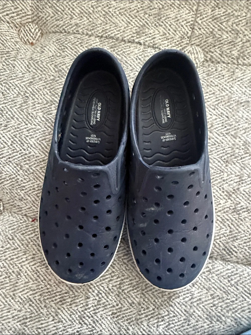 Old Navy Navy Perforated Slip-On Loafers for boys